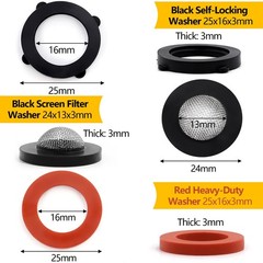 NBRINGO 84 Pieces Power Pressure Washer O Rings, Garden Hose 1/4″, 3/8″, 3/4″
