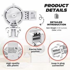 𝟮𝟬𝟮𝟲 𝙐𝙥𝙜𝙧𝙖𝙙𝙚𝙙 WPW10448876 Washer Water-Level Pressure white