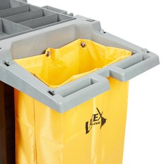 Housekeeping 3 Shelf Cleaning Mop Linen Utilty Cart Hotel Janitor Commercial