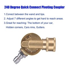 M MINGLE Gutter Cleaner Attachment, Pivoting Coupler for 240 Degree Rotation