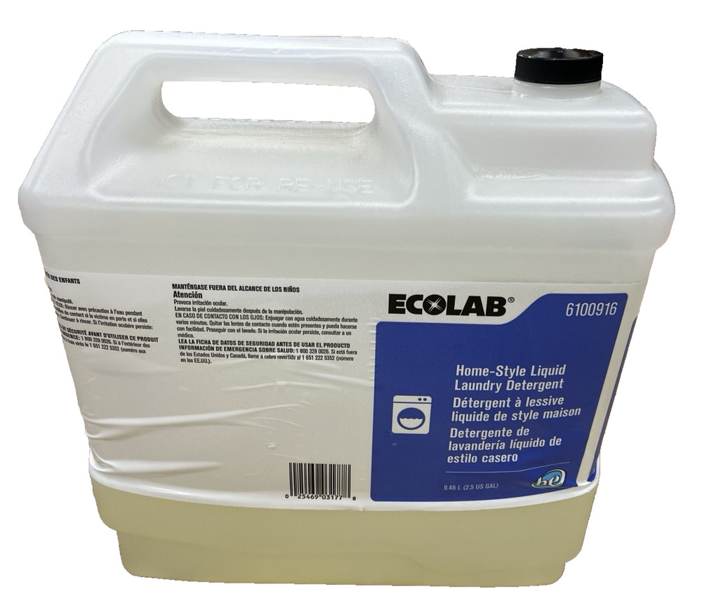 ECOLAB 6100916 Home-Style Liquid Laundry Detergent 2.5 gallon