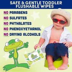 Flushable Wipes for Baby and Kids by Kandoo, 50 Count (Pack of 12), Sensitive