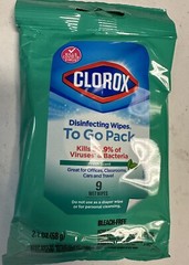 6 Pack Of Clorox Disinfecting Wipes To Go Pack, Fresh Scent , Total 54 Wipes