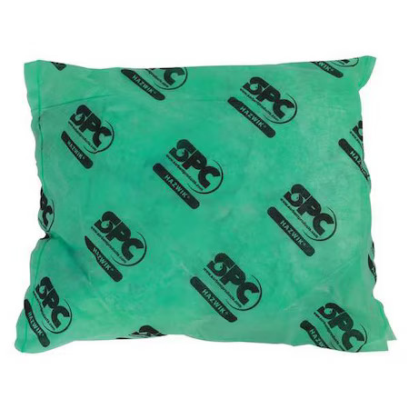 Brady Haz1818 Sorbent Pillow, 28 Gal, 18 In X 18 In, Harsh Chemicals, Green, 16