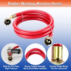 6 FT Washing Machine Hoses with 90 Degree Elbows 6FT-90 Degree, Blue