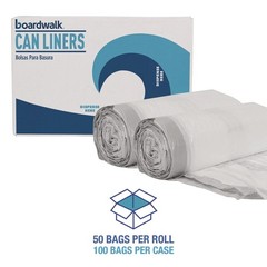 Boardwalk 1DK100 13 gal. 0.8 mil. Drawstring Kitchen – WT (50/RL, 2 RL/CT) New