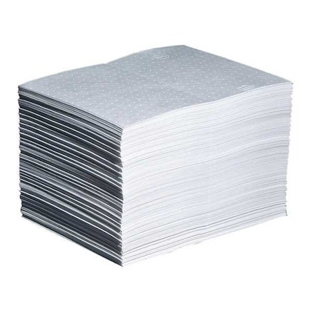 Pig Mat423 Sorbent Pad, Oil, 22 Gal Vol Absorbed Per Pkg, 15 In X 20 In, White,