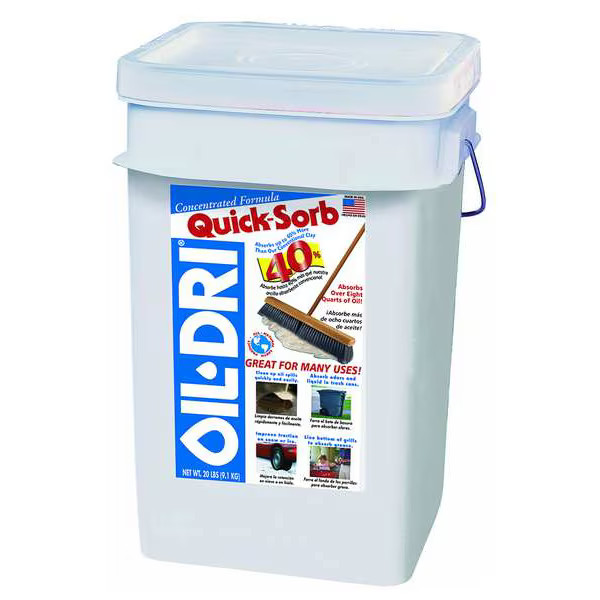 Loose Absorbent, 2 Gallon Volume Absorbed per Package, 20 lb Weight Pail, Not