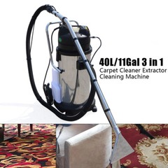 40L 3in1 Commercial Carpet Cleaning Machine,Steam Vacuum Cleaner Extractor