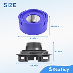 KeeTidy Post HEPA Filter Replacement & Motor Cover Compatible with 1+1 Pack