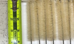 Test Tube Brush 12-pack Soft White Bristles With A Fan Style Tip 19mm X 89mm.