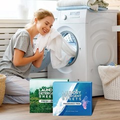 AIDEA Laundry Detergent Sheets, Washer Sheet Detergent, 1 Count (Pack of 100)