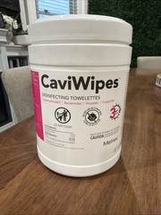 CaviWipes Alcohol Scent Disinfectant Wipe Canister, 640 Count