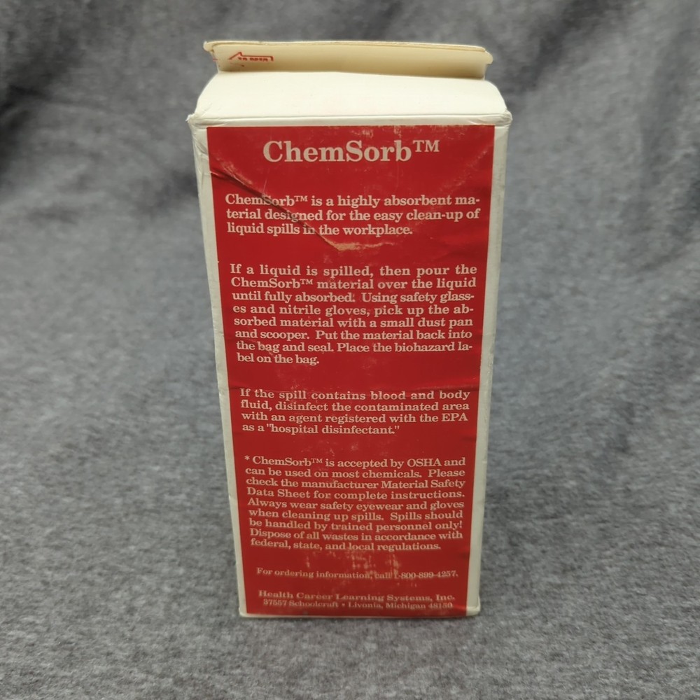 ChemSorb Biohazard Spill Cleanup Absorbent Kit Workplace Liquid Spill Powder VTG