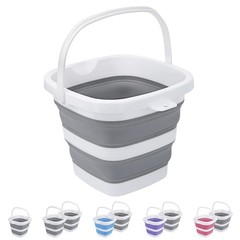Craftend Collapsible Bucket, 5L 1.3Gallon Small Cleaning Mop Buckets 5l-grey