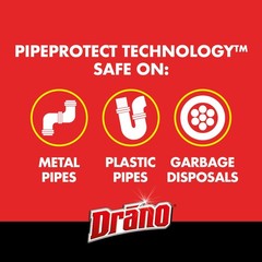 Drano Max Gel Drain Clog Remover and Cleaner for 32 Fl Oz (Pack of 1), Red