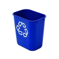 Rubbermaid Commercial Fg295573blue Recycling Wastebasket, Blue, 3 1/4 Gal