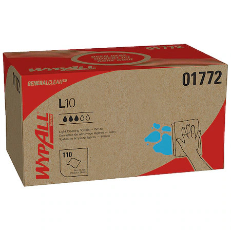 Wypall 01772 Wypall General Clean L10 Light Cleaning Towels (01772), Dairy