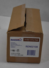Renown Brown Utility Scratch Pads 4-5/8″ x 10″ 5 Pack Cleaning REN02108