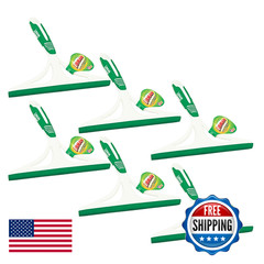 Libman Commercial 1070 Shower Squeegee Polypropylene And Sanoprene 8 Wide Green