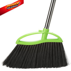 Soft Bristles Green Angle Broom Long Handle Indoor for Hardwood
