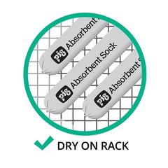 PIG Mildew-Resistant Absorbent Sock | Water Absorbing 3″ W x 10′ L, Blue