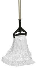 Professional Nylon Looped-End Wax Mop (6 Pack) – Medium Size with Narrow Band