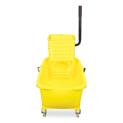 Impact Side-Press Wringer and Plastic Bucket Combo, 12 to 32 oz, Yellow