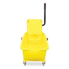 Impact Side-Press Wringer and Plastic Bucket Combo, 12 to 32 oz, Yellow