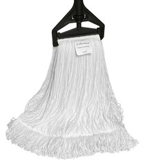 Professional Nylon Looped-End Wax Mop (6 Pack) – Medium Size with Narrow Band