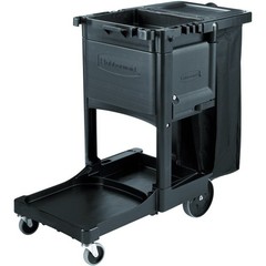 Rubbermaid 6181 Locking Cabinet Doors for 6173 Janitor Cart – Black
