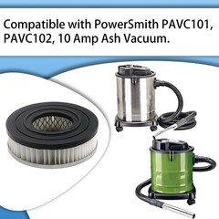 2 Pack HEPA Vacuum Motor Filters Compatible with PowerSmith PAVC101, 10 Amp Ash