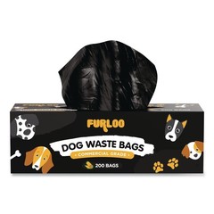 Furloo FLO210 8″ x 13″ Dog Waste Station Refill Bags – Black (2000/CT) New