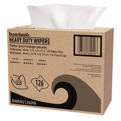 Boardwalk HS1260W 1-Ply Hydrospun Wipers – White (126/Box, 10 Boxes/Carton) New