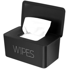 NOVWANG Wipes Dispenser, Large Capacity Baby Wipe 8.2×4.9×3.9in, Black