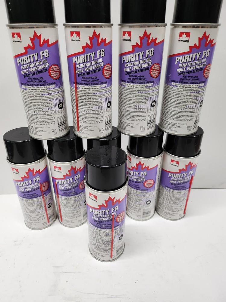Petro Canada Purity Food Grade Penetrating Oil 10 Aerosol Spray Cans 355ml
