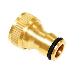 Joywayus 4Pcs G 1/2″ Female Brass Water Hose Pipe Female-4PCS, Gold