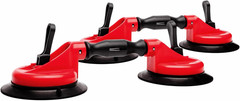 Heavy Duty Dual Vacuum Suction Cup Glass Lifter with Curved Pads, Strength Handh