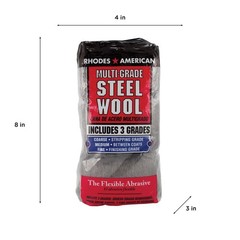 Rhodes American 10121114 Medium Grit Steel Wool Pad 8-3/4 L in. (Pack of 6)