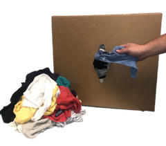 Pallet of Colored Sweatshirt Rags (25 LB) – 35 Boxes – 875 LB – Free Shipping!!!