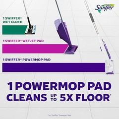 Swiffer PowerMop Multi-Surface Mop Kit for Floor 1 Kit, Purple and White
