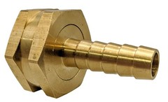 GRIDTECH Brass Garden Hose Adapter 3/8″ Barb x 3/4″ GHT Female, Gold