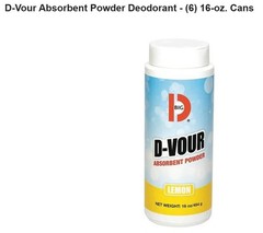 (CASE – 6 bottles) Big D 166 D-Vour Absorbent Powder- Lemon New *FREE SHIPPING*