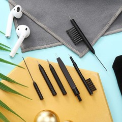 Mudder 7 Pieces Hearing Aid Amplifier Cleaning Tools, 8 Piece Set, Black