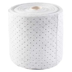Condor Sorbent Roll, 12 gal, 15 in x 150 ft, Harsh Chemicals, White,