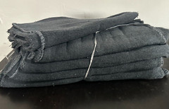 2500 PIECES NEW BLACK INDUSTRIAL SHOP RAGS CLEANING TOWELS 13X14 inches