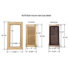 Homewell Maple Wood Floor Register, Flush Mount 4×10 Inch with Damper,