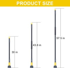 KeFanta Metal Mop Handle Commercial Heavy Duty,58″ Industrial Mop Stick with Jaw