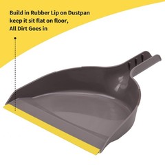 Broom and Dustpan Set,IndoorBroom with Dust pan Combo Set Yellow Angle
