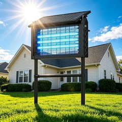 4500V Bug Zapper Electric Insect Killer Mosquito Fly Pest Trap UV Solar Lamp New